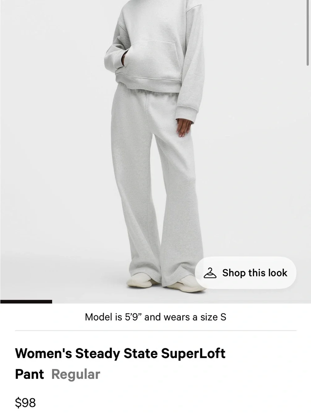 lululemon athletica Wide-Leg SuperLoft Pants - Light Gray